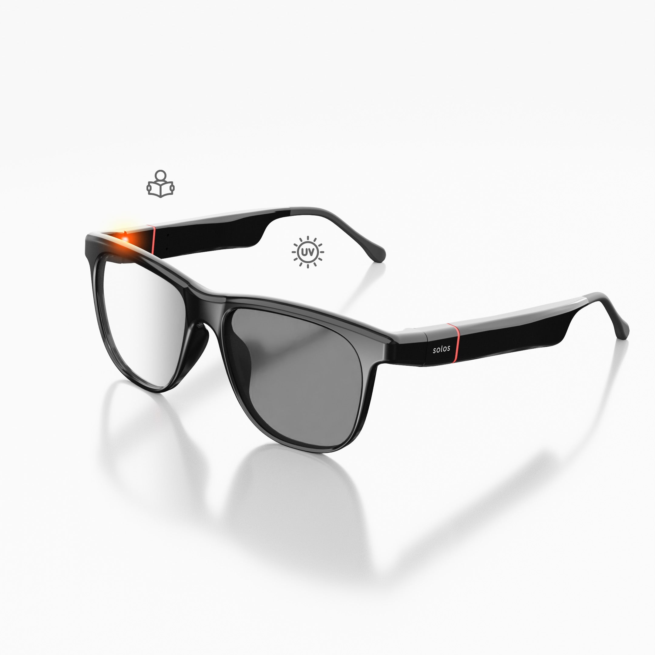Photochromic smartglasses lens changing tint