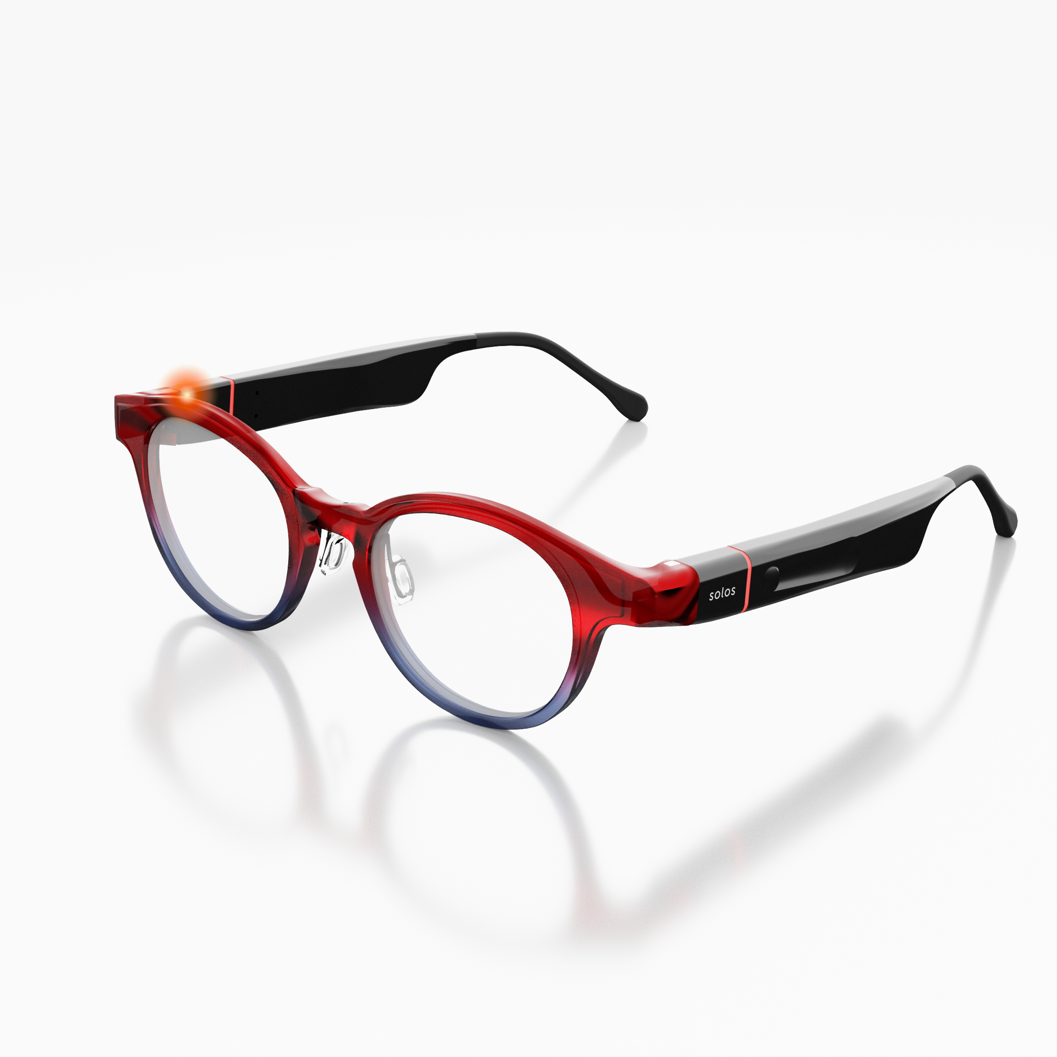 Open-ear audio smartglasses on a desk